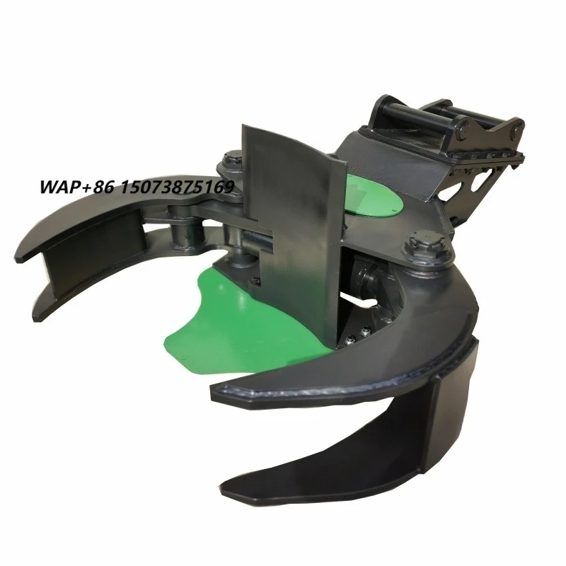 300mm Excavator-Attached Wood Grapple New Garden Tree Branch Cutter/ Crusher Shear with Motor Core Forestry Machinery Product