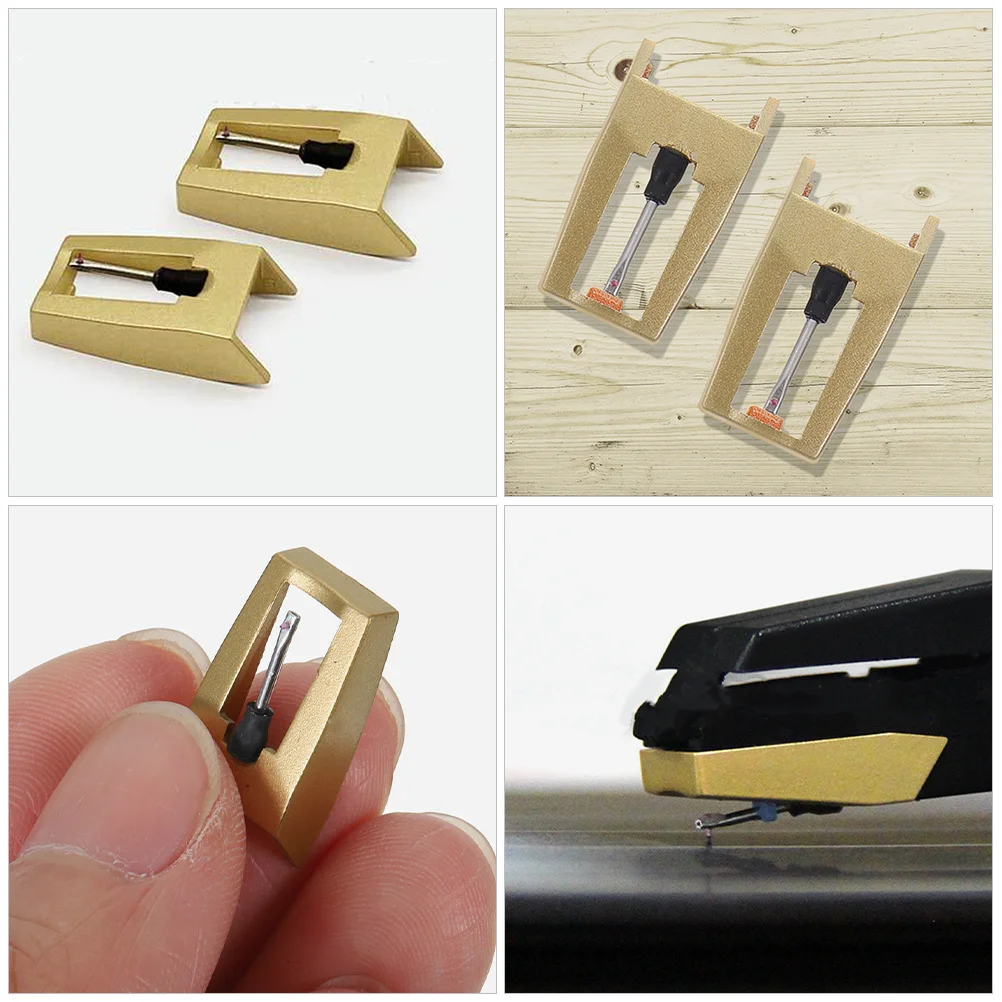 

2Pcs Stylish Phonograph Needle Replacement for Vinyl Turntable Clear Sound High Compatibility Record Player Needles Essential