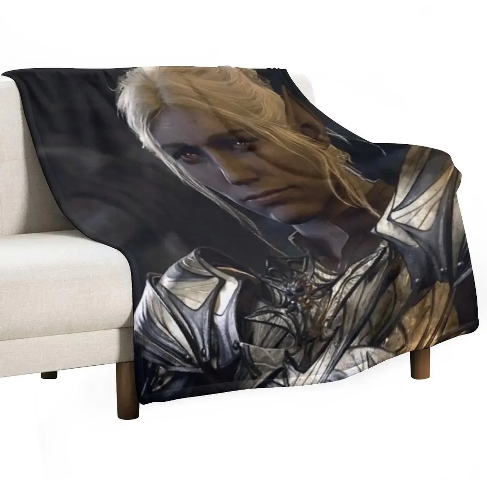 Minthara the Drow Elf Oathbreaker Paladin Adventurer first meeting Throw Blanket Hair Decorative Sofa for winter Blankets