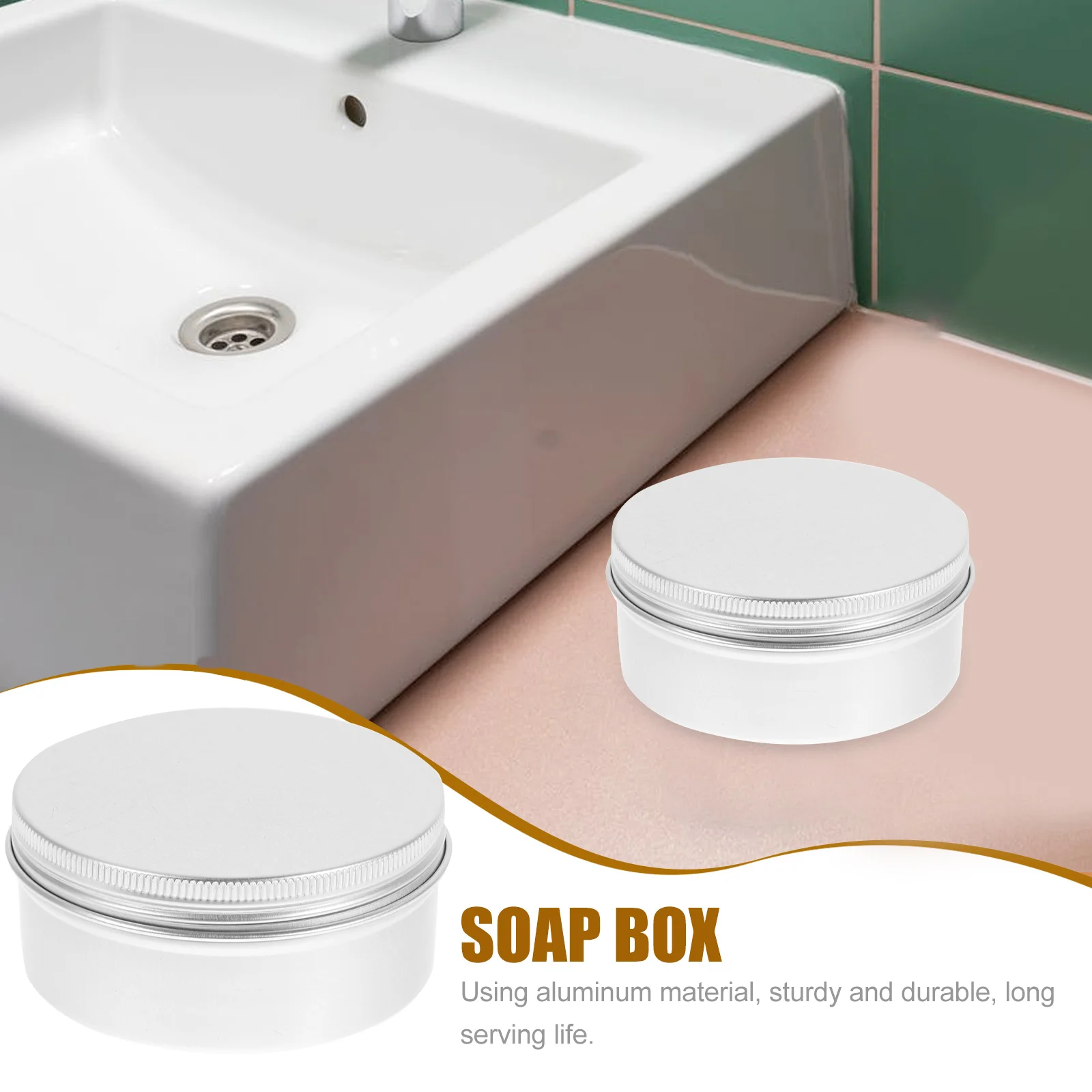 3 Pcs Soap Aluminum Box Storage Boxes Stainless Steel Containers Dish Versatile Handmade Trays Round Lid