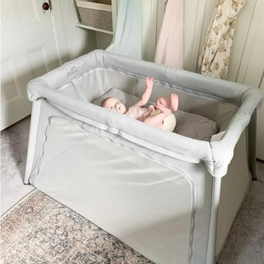 Bassinet Attachment for Deluxe Travel Crib & Playard | Includes Mattress & Sheet, Ultra-Breathable & Washable, Does NOT Include