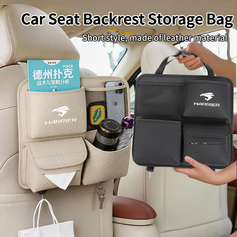 

Car Trunk Organizer Seatback Bag Tissue Holder Tools Stowing Pocket For Toyota Harrier TRD Prado RAV4 Auris CHR Corolla Camry Re