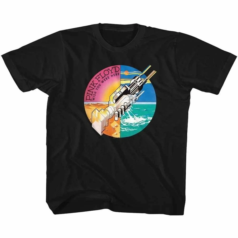 Camiseta Pink Floyd Wish You Were Here Hands Black para niños pequeños, camiseta holgada y transpirable de verano para hombres y mujeres