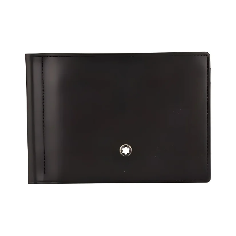MONTBLANC Meisterstuck Cow Leather Wallet Men's Black 108945