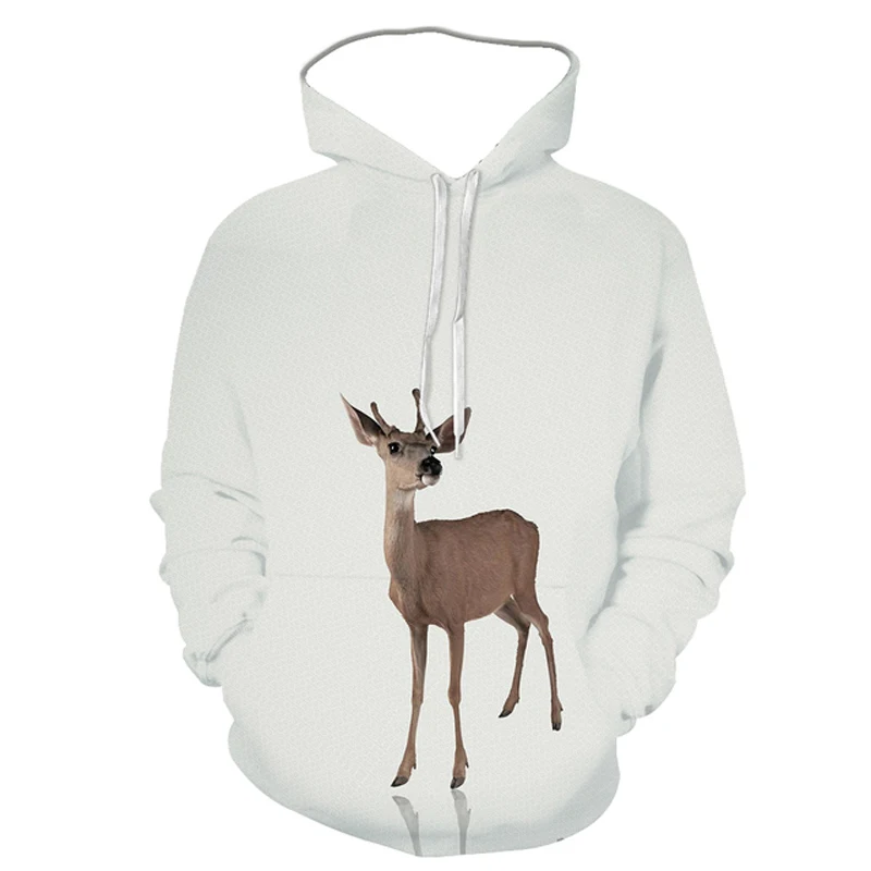 Deer Elk Fashion Style 3D Printed Hoodies Unisex Pullovers Hoodie Casual Sweatshirts Street Top Tracksuit