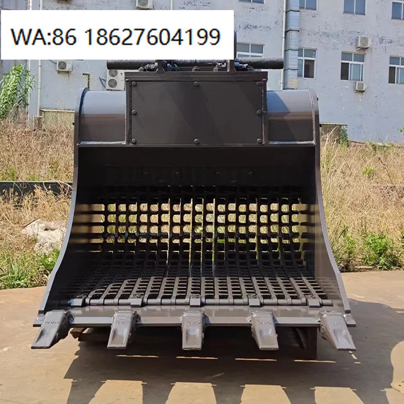 1-100Ton Universal 360° Rotary Tilt Bucket Excavator Attachment Mud Soil Handling Dredging Tool