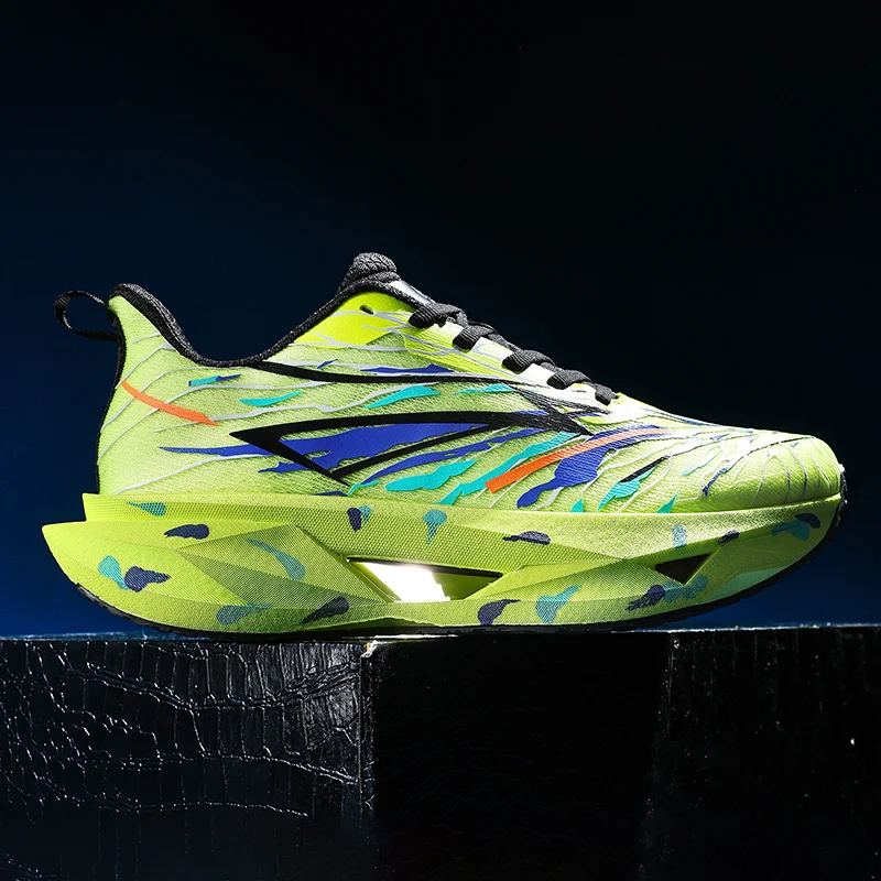 Men Casual Sports Running Shoes Carbon Board Marathon Training Breathable Jogging Athletic Nonskid Walking Sneakers Tennis Shoes - view 3