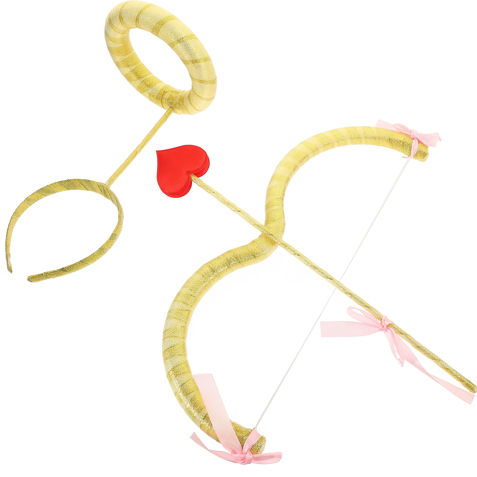 

1 set Cupid Costume Props Set Bow Arrow Headband for Valentine Cosplay Party Photo Accessories Kit Necklace Decorations