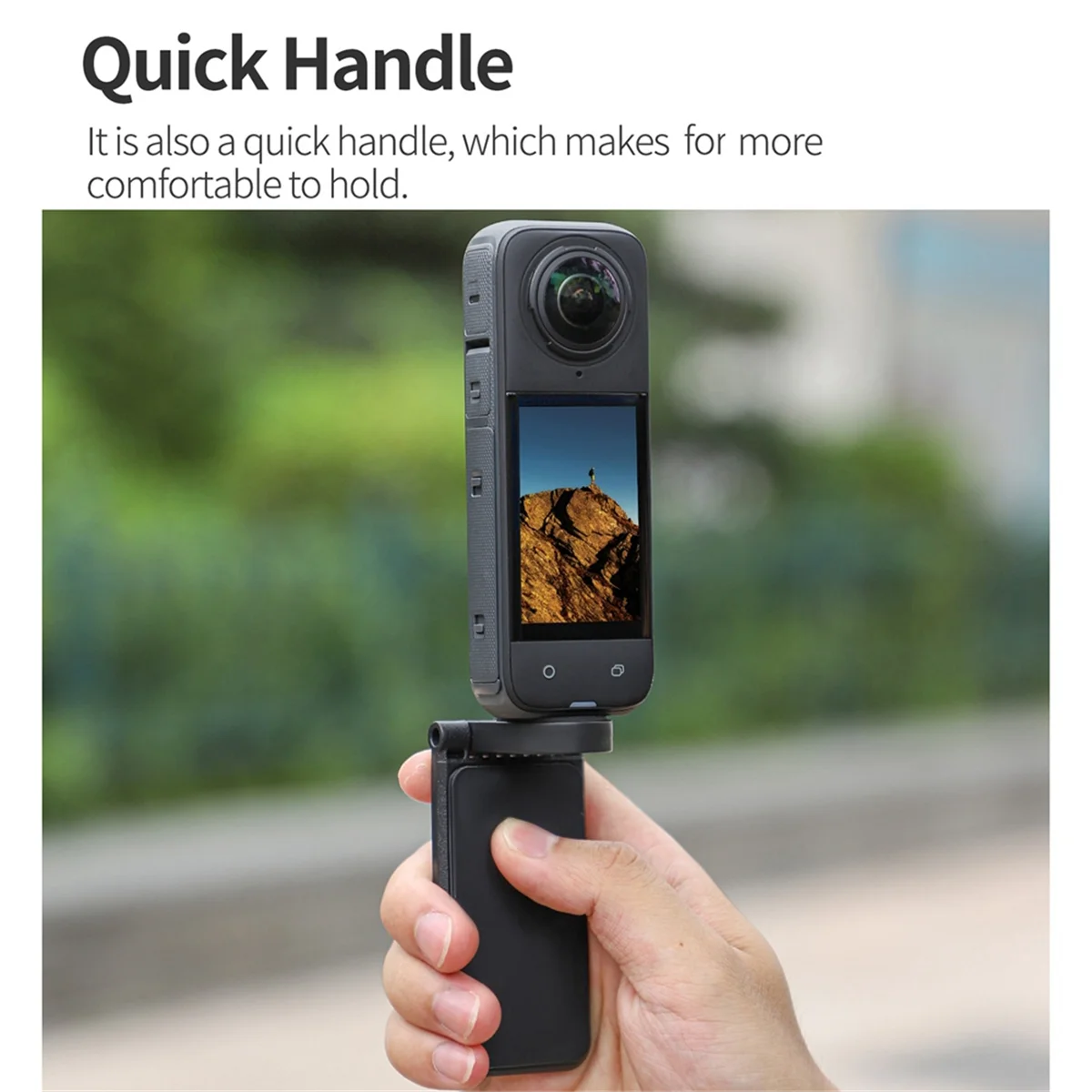 

Усовершенствованное крепление для камеры SUNNYLIFE для Insta360 X4, магнитное крепление, основание, ручка, регулируемый угол наклона, настольное крепление A