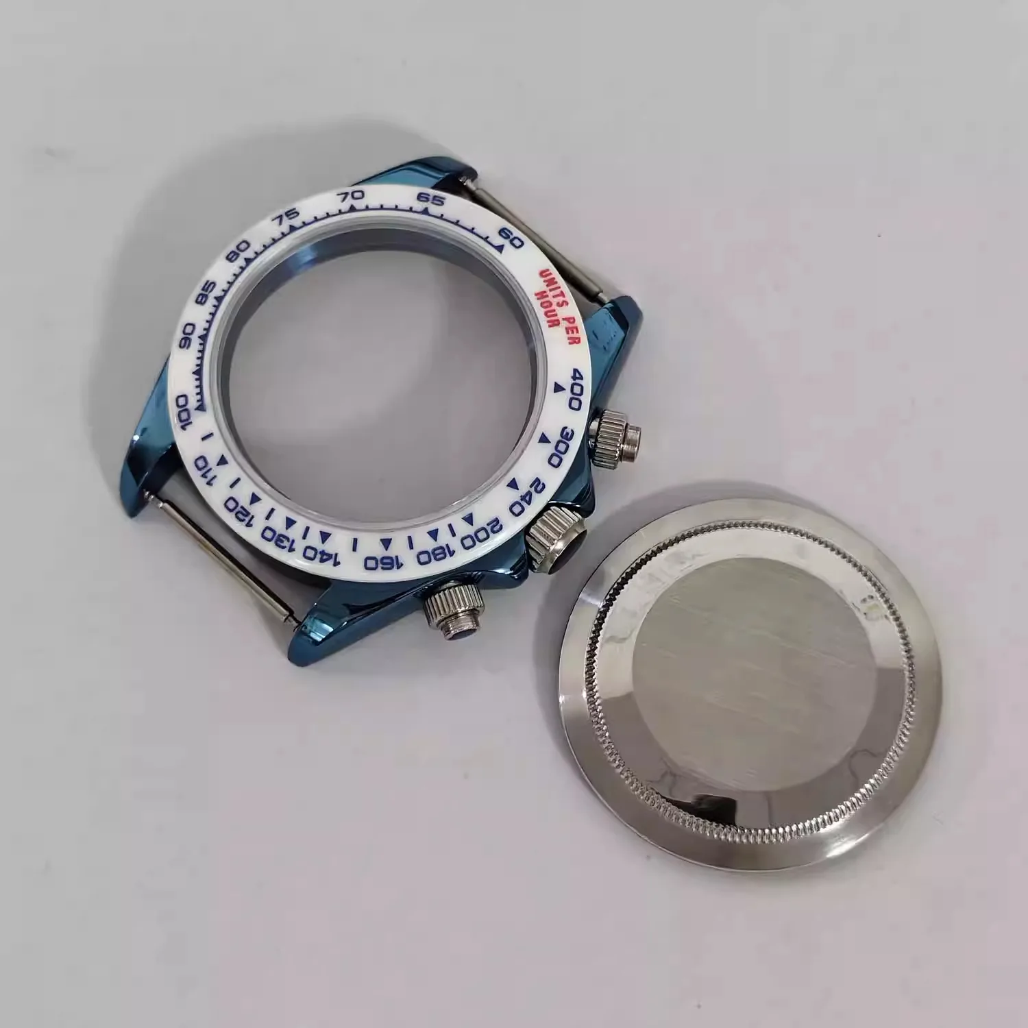 

Синий корпус часов для механизма Seiko VK63 — сталь PVD 39 мм с сапфировым стеклом, эксклюзив VK63