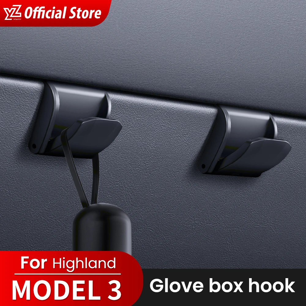 

YZ For Tesla Model 3 Highland Concealed Glove Box Hook Holder Umbrella Bag Storage Holde Interior Modification Accessories