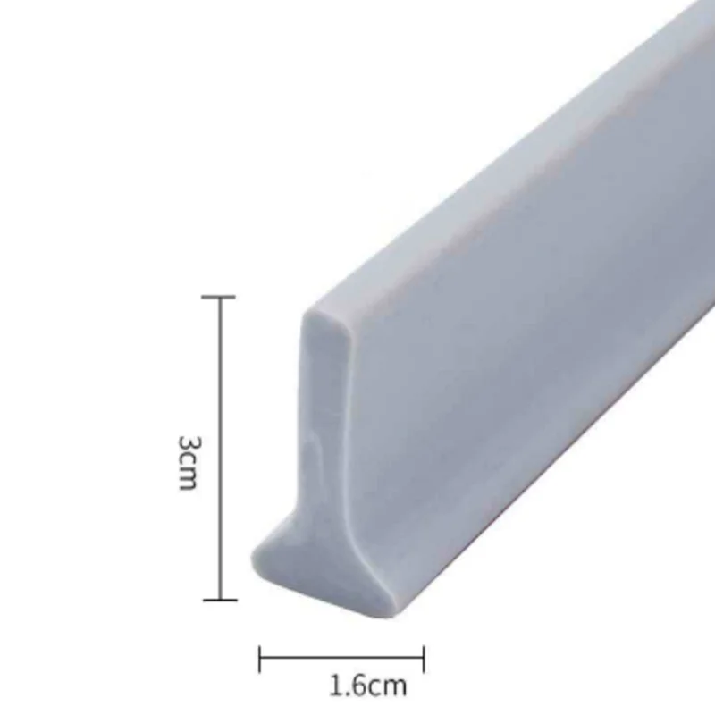 50/100/200/300cm Silicone Bathroom Water Barrier Shower Non-Slip Dry Wet Separation Bendable Floor Barrier Water Stopper Barrier