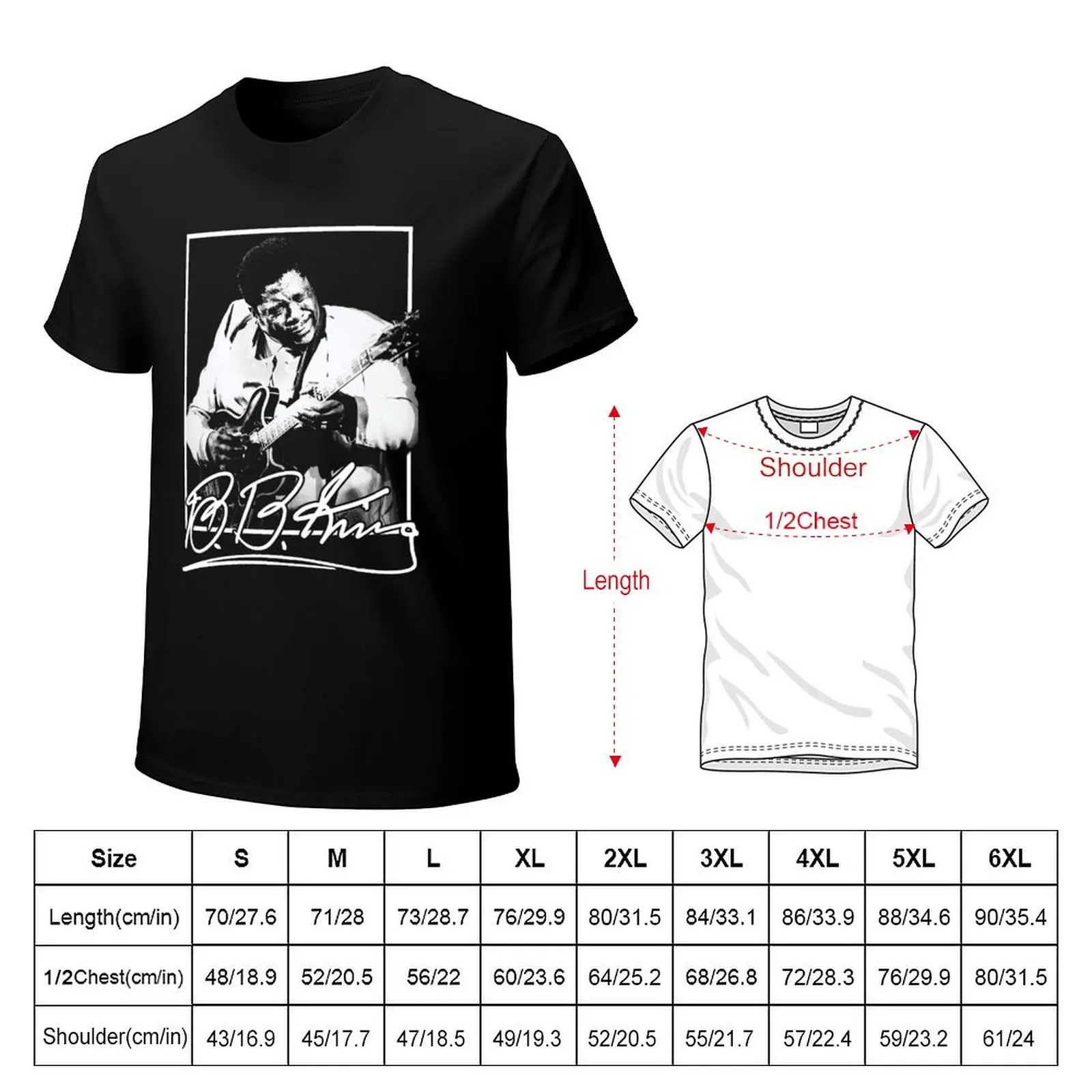 Graphic BB King Tees Music Legend Gifts T-Shirt Plus Size Quick Dry Sports Tee