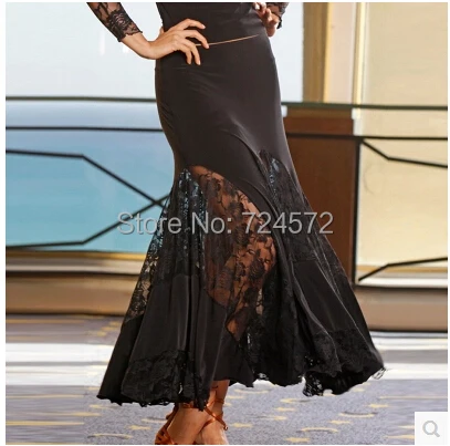 Ballroom dance costume sexy lace Fishtail ballroom dance skirt  for women ballroom dance competition skirt 6kinds of colors