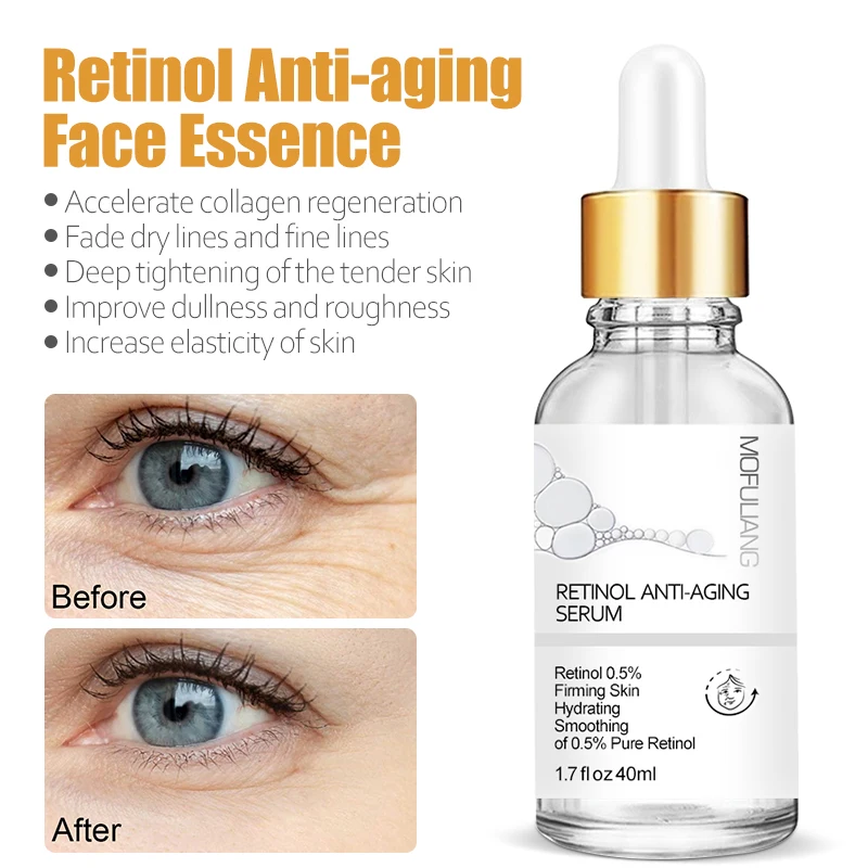 Retinolanti-aging removal of wrinkle serum lift whitening facial skin faded eye fine lines and moist facial essence10/15/20/40ml