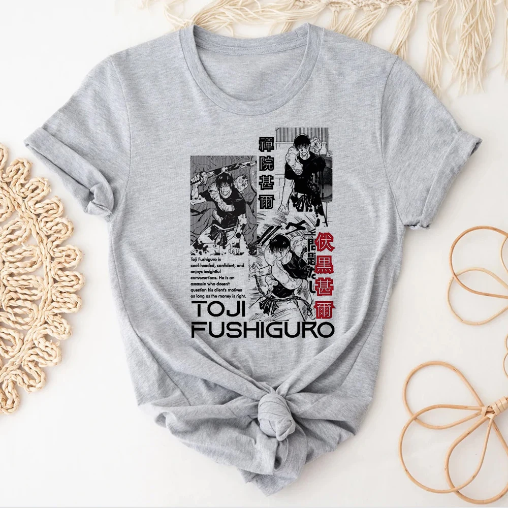 Toji Anime t shirt women streetwear funny Japanese top female funny clothes