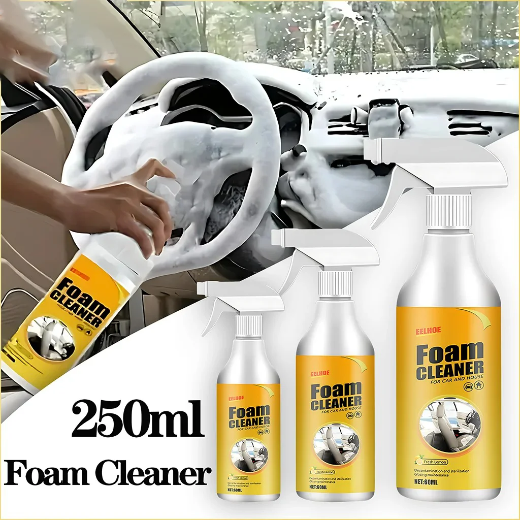 Multifunctional Foam Cleaner Car Interior Stain Removal and Cleaning Leather Seat Foam Cleaner Spray Foam Maintenance Wash Car