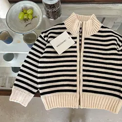 Children Clothing Kids Sweater Coat 2023 Autumn Winter New Fashionable Boys and Girls Casual Zipper Sweater Cardigan