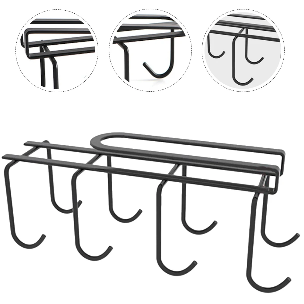 

Mug Under Cabinet -Saving Punch Free Hanger Household Iron Cup Drying Rack Kitchen Supply Utensil Cupboard Under