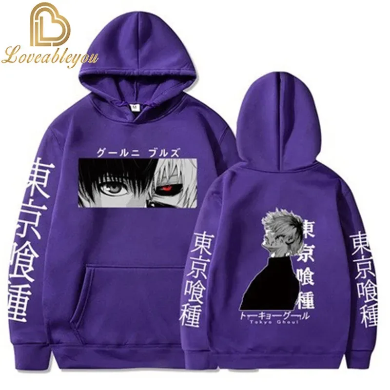 Qq45Anime Hoodies Tokyo Ghoul Streetwear Moletons 2D Moletom Com Capuz Casacos Confortáveis Tops Meninos Meninas Pulôveres Sudadera