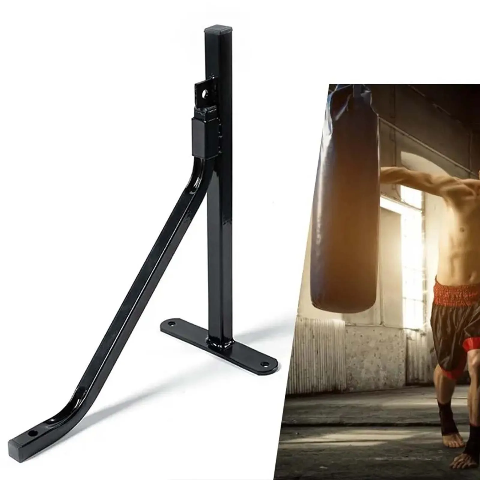 Wall Mount Heavy Bag Hanger Rack Punching Bag Bracket for Home Taekwondo Gym Steel Pipe Wall Mount Training Fitness Accessory