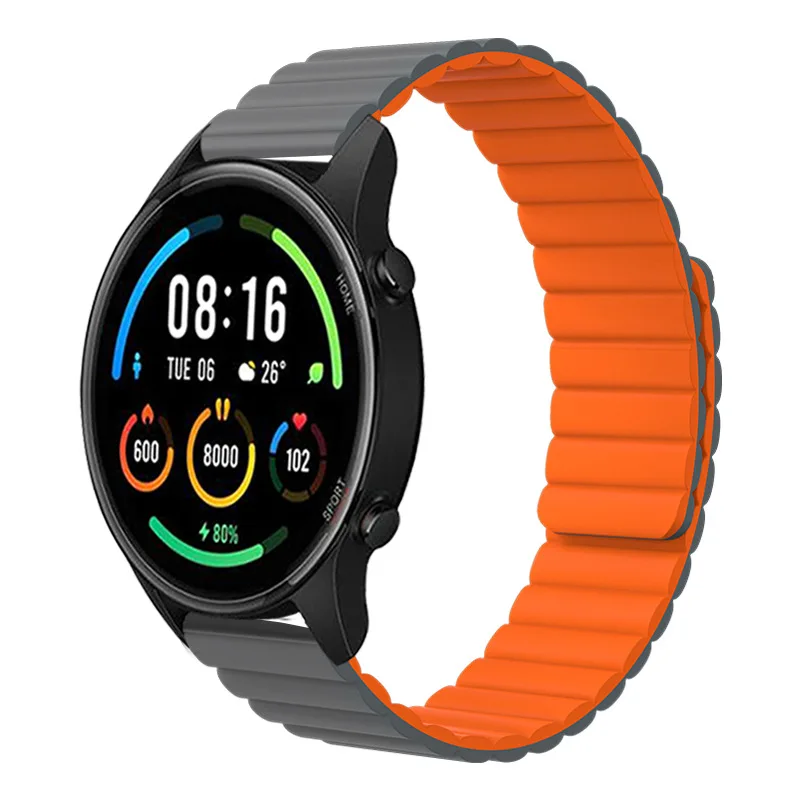المغناطيسي سيليكون حزام الساعات ل شاومي ساعة S2 S1 برو نشط/color2 حزام استبدال سوار لهواوي ساعة GT3 برو 46 مللي متر