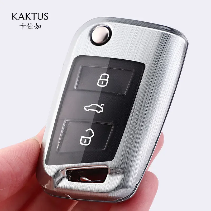 PC Car Key Case Protection Purse Key Wallet Keychain for Volkswagen Tiguan Polo Golf 2024 New Fashion Car Accessories Shell