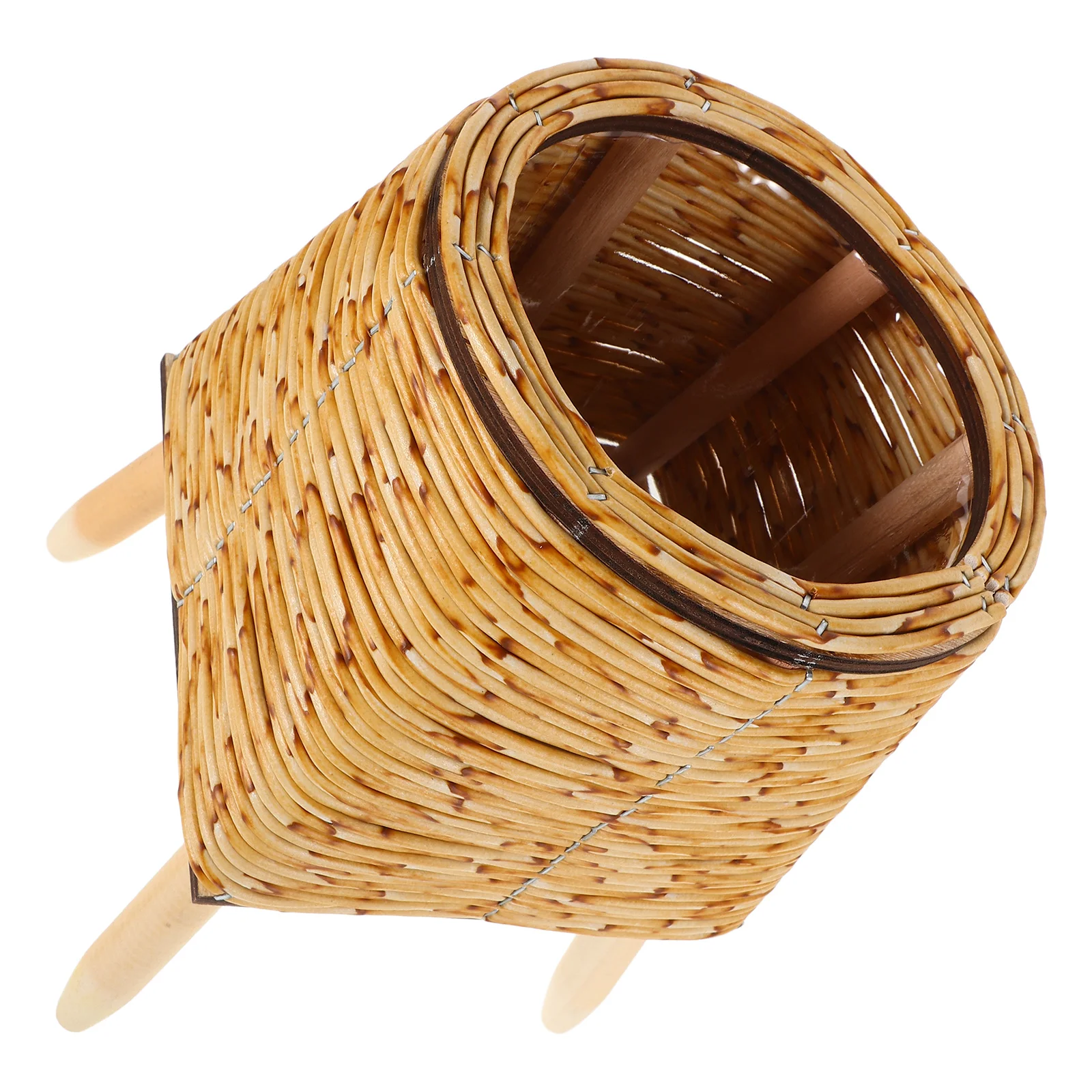 

Creative 3-Tier Plant Stand Woven Succulent Holder Indoor Farmhouse Decor Storage Basket Home Bedroom Living Room Use