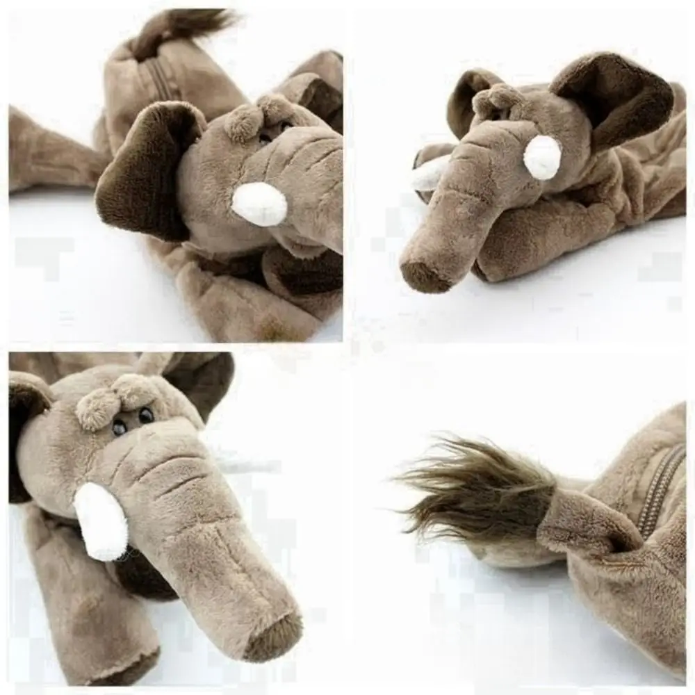 Cute Plush Pencil Bags Creative Forest Animal Kawaii Storage Bag Lion Monkey Large Capacity Stationery Case Gift