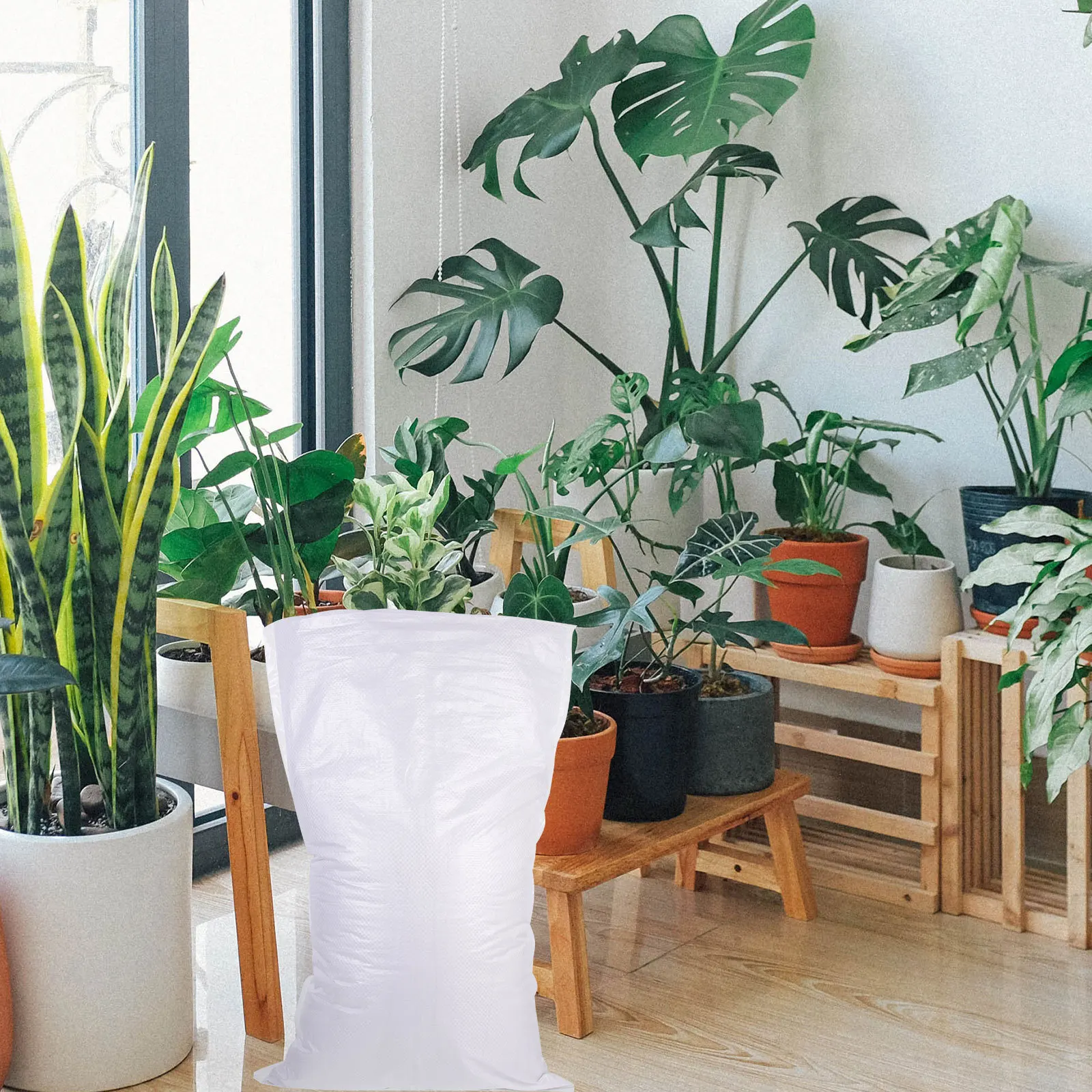 16 قطعة من أكياس الرمل المنسوجة المقاومة للماء أكياس حماية من الفيضانات شديدة التحمل للاستخدام في الهواء الطلق أكياس رمل بلاستيكية متعددة الوظائف للتخزين #6