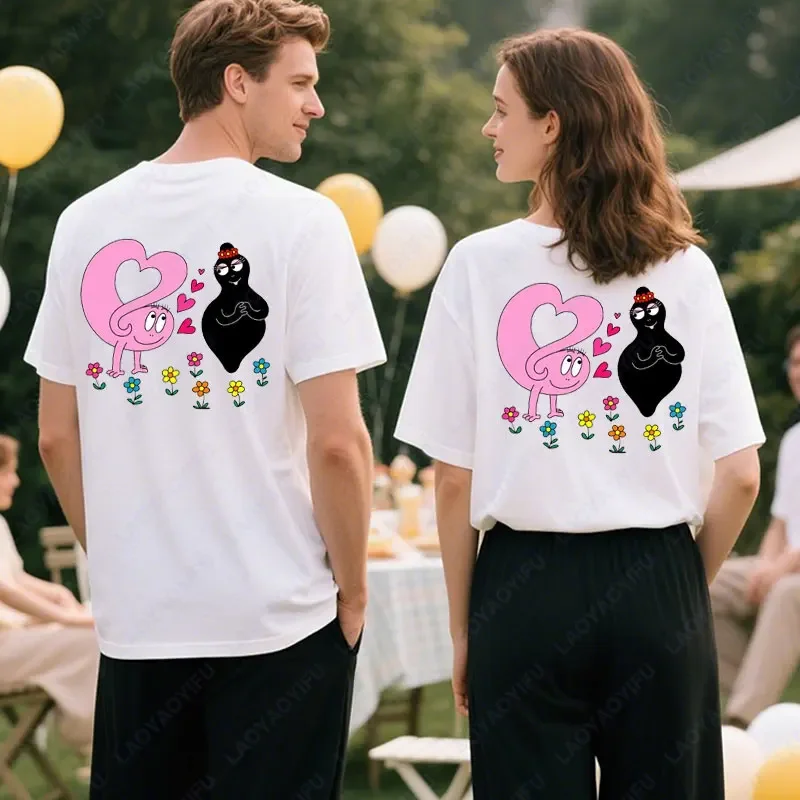 Barbapapa Cartoon T-Shirt Kawaii Vintage Cotton Tee