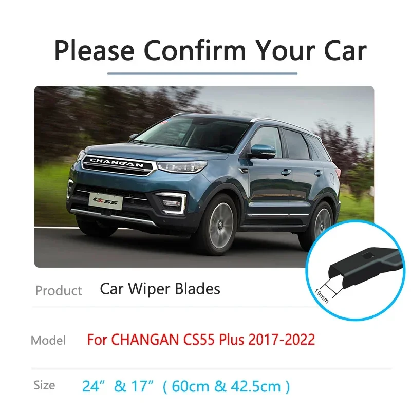 Untuk CHANGAN CS55 Plus I 2017 2018 2019 2020 2021 2022 kaca depan mobil kaca depan belakang Wiper pisau Set suku cadang kualitas tinggi