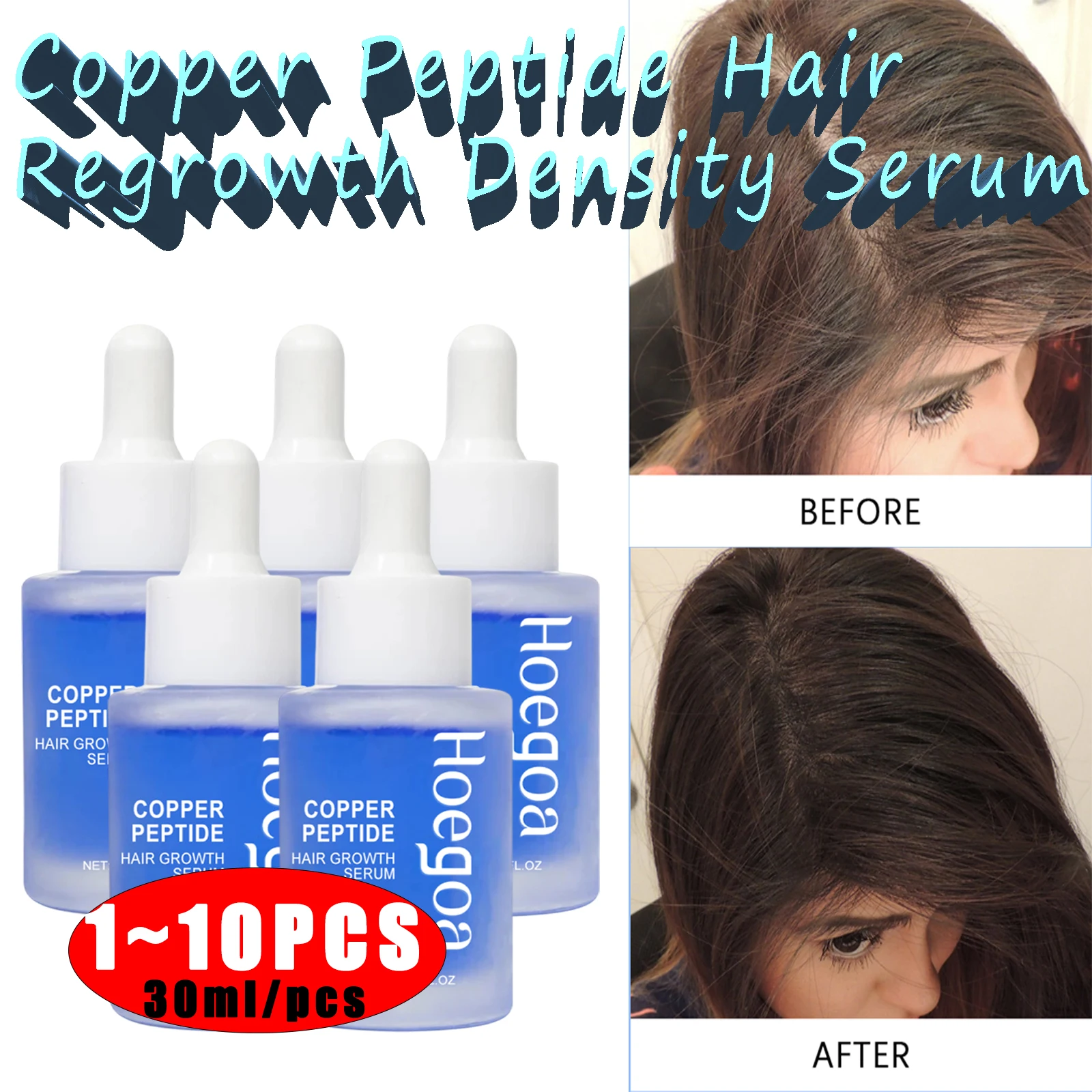 

Copper Peptide Hair Regrowth Serum Strengthen Hair Roots Deep Nourishing Hair Essence Repairing Damaged Hair Care Essence