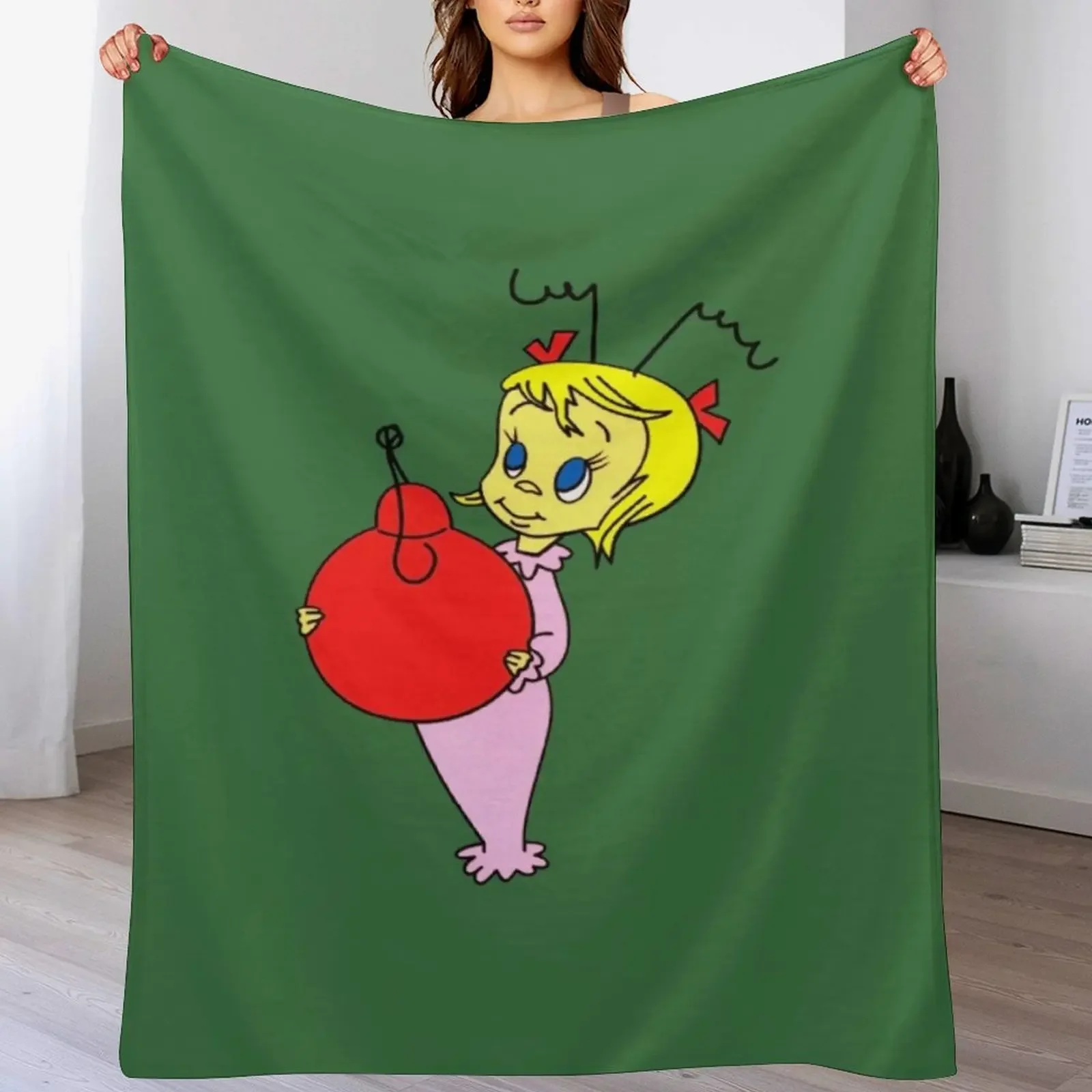 

Cindy Lou Who Throw Blanket Thin warm for winter Shaggy Polar Blankets