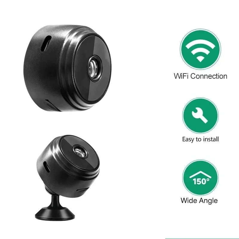 A9 Mini HD 720P Smart Home Security Camera with WiFi and Mobile Remote Monitoring