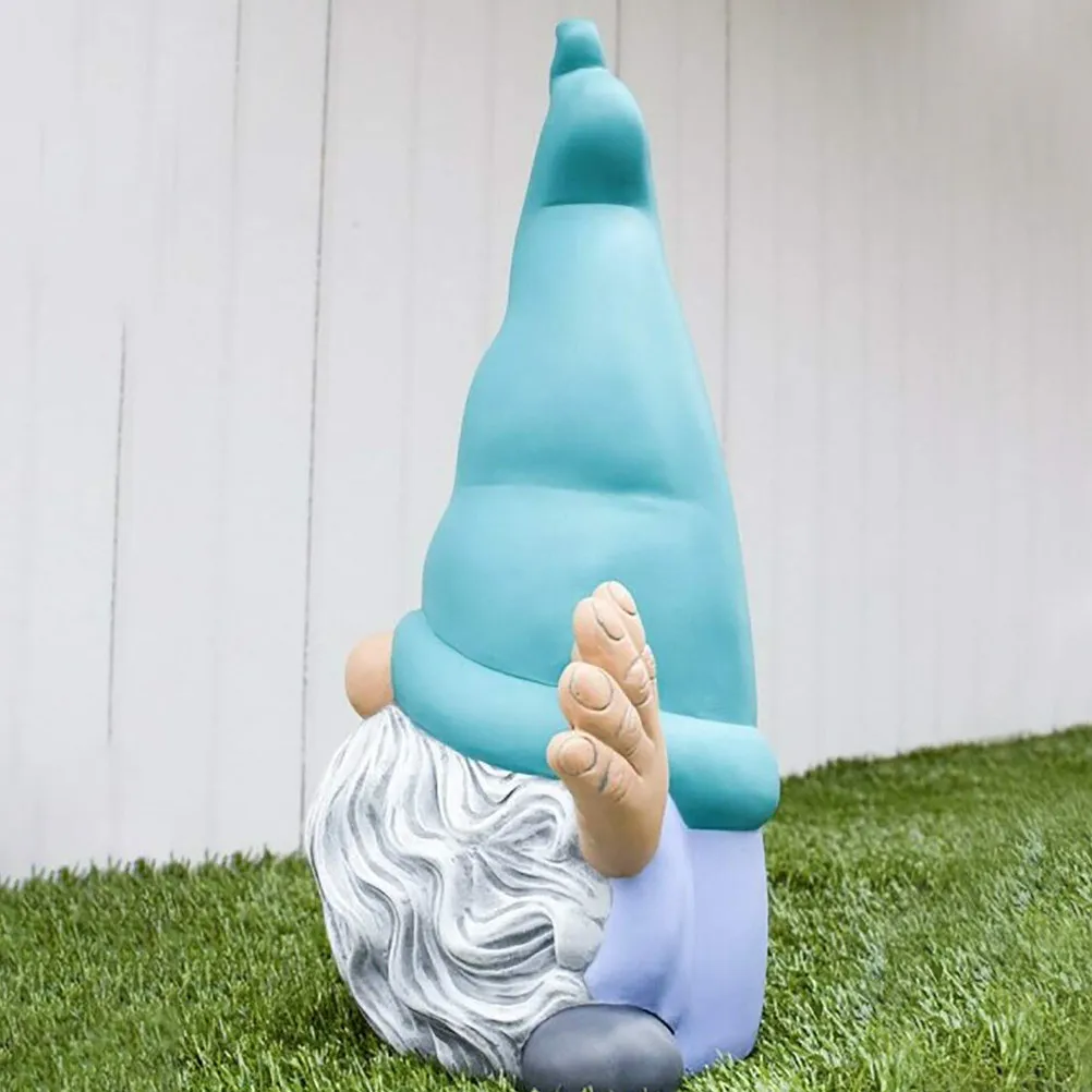 Outdoor Ornaments Gnome Funny Garden Decoration Lawn Figurine Detailed Fairy Statue with Flowers