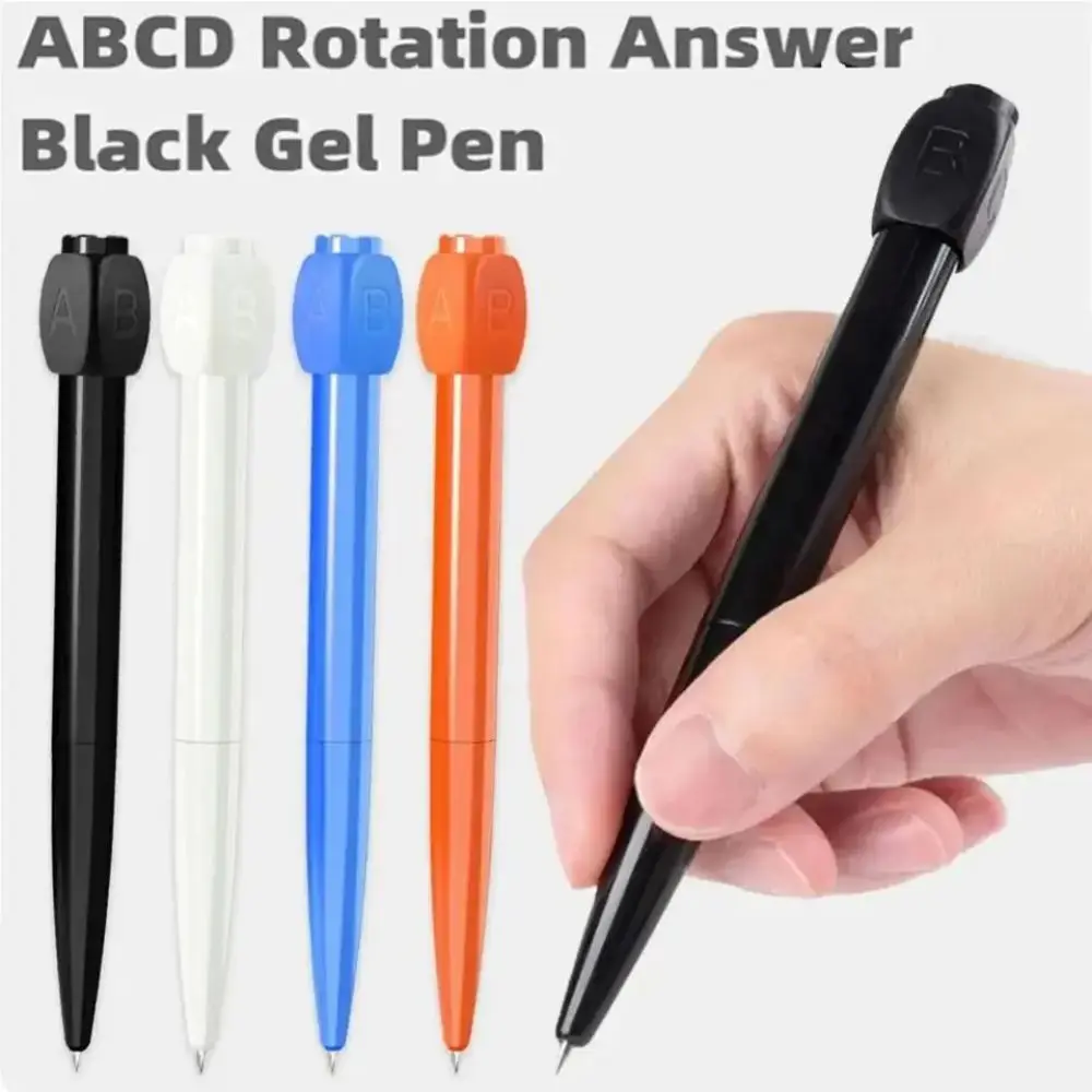 ABCD Rotation Answer Gel Pen Novelty Decompression Rotating Gel Pen Creative Stationery Ballpoint Student Answer Choose