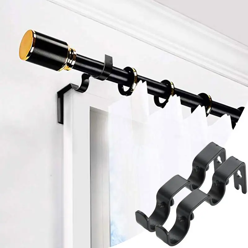 Drape Brackets For Drape Rod Drape Rod Hangers Wall Hooks Drape Hardware Mounting Brackets Drape Rod Holder Double Drapery Rod