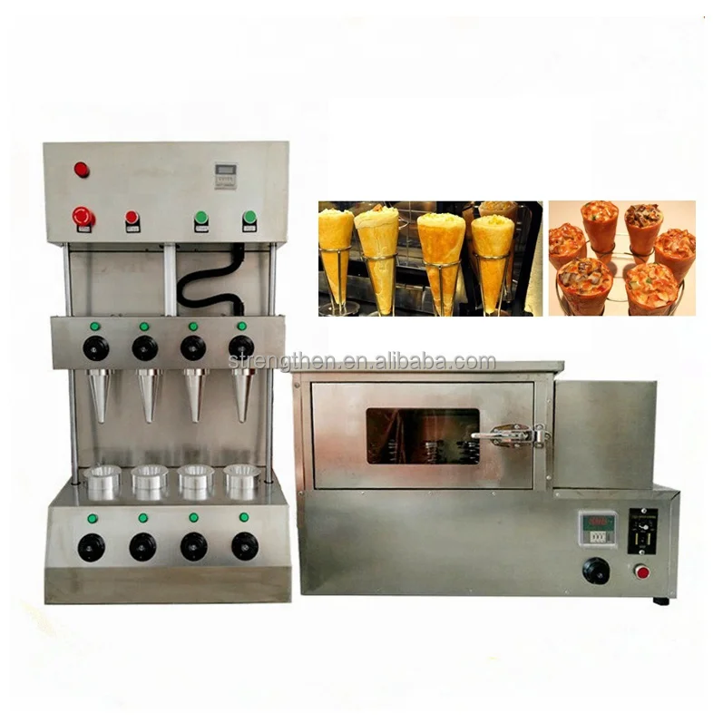 Automatic Cone-Shaped Bread and Dessert Pizza Machine Popular in South and North America New Condition