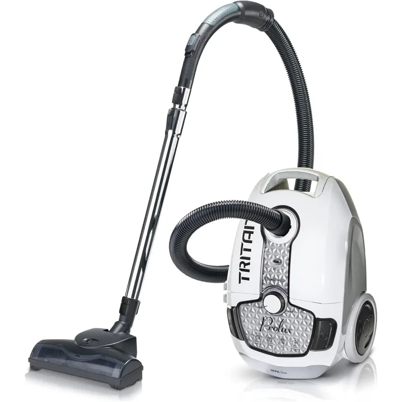 

Prolux Tritan Bagged Canister Vacuum Cleaner, HEPA Filtration, Complete Home Care Tool Kit