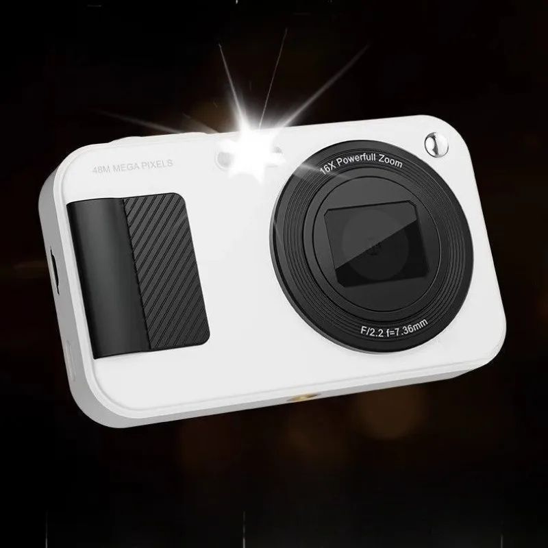 

Camera, retro travel selfie portable small campus vlog card machine