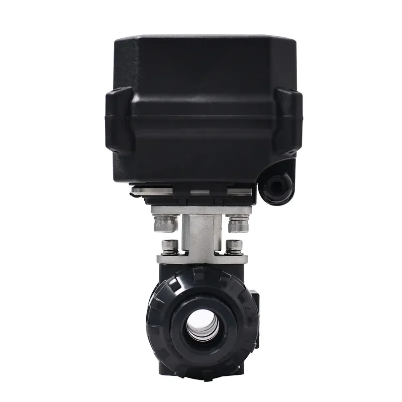 

Tonhetflow factory sales B150 2s fast-opening 24V DC CR301 2-way DN20 plastic UPVC water treatment electric ball valve