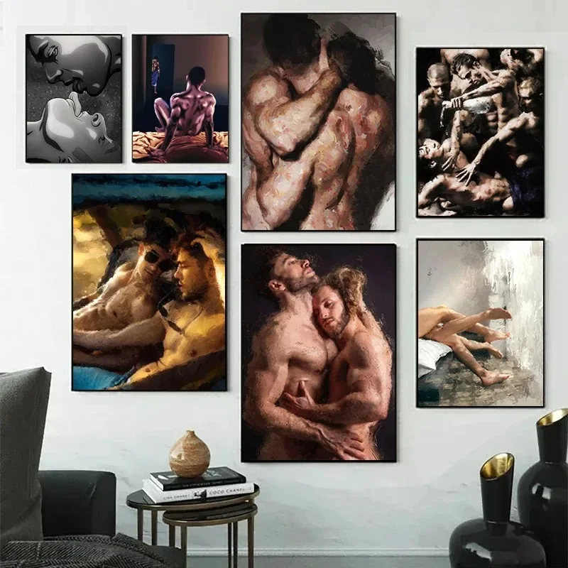 Love Without Boundaries Don't Wall Art Gay and Lesbian LoveCouples Kissing HD Canvas Poster Print Living Room Bedroom Home Decor