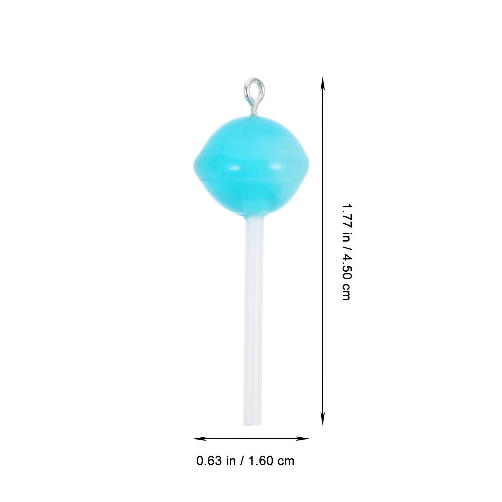 50Pcs Lollipop Charms Resin Candy Pendants Smooth Edge Safe Skin DIY Craft Jewelry Making Keychain Bag Hanging Ornament