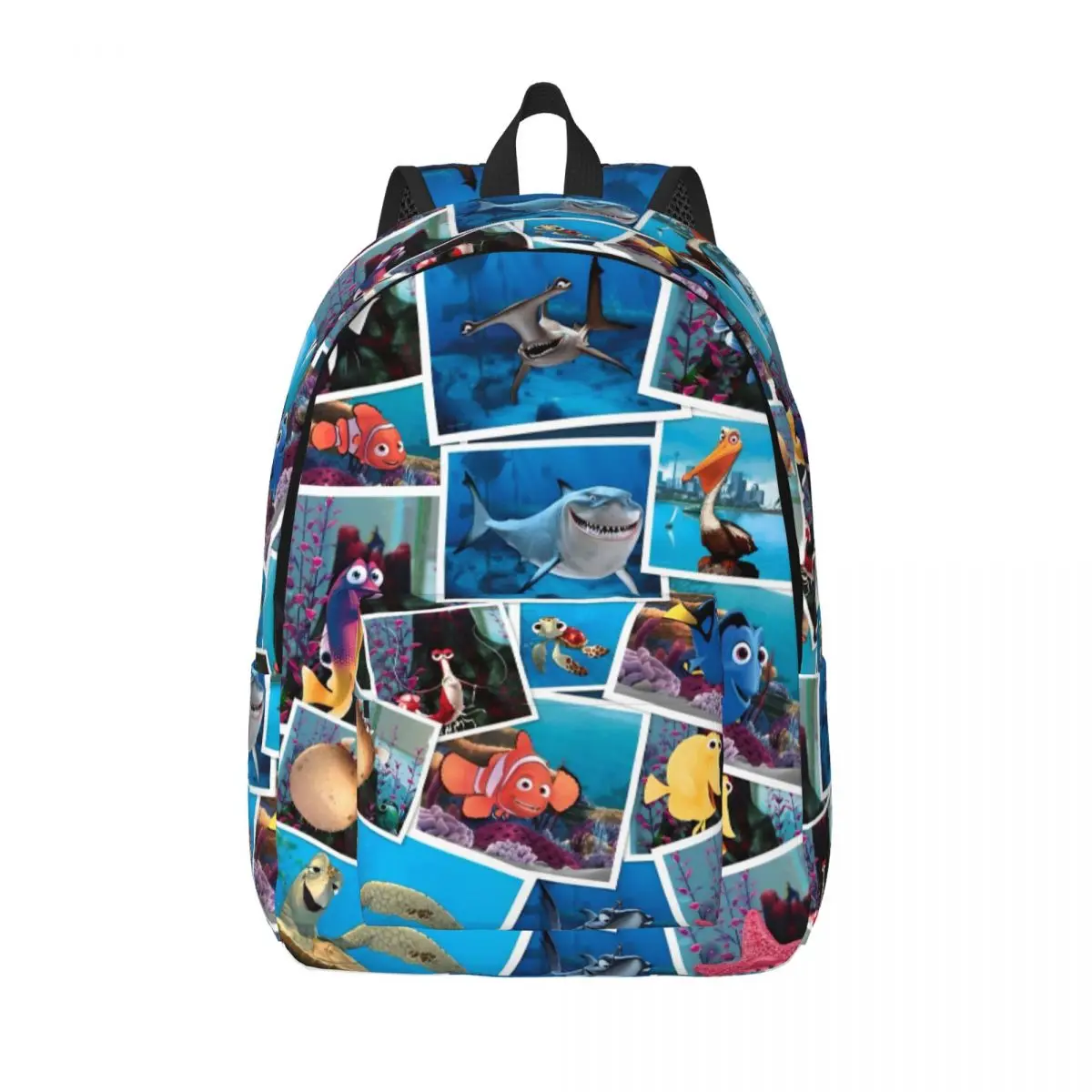 

Finding Nemo Dory Bruce Squirt Crush Backpack for Men Women High School Business Daypack Laptop Computer Canvas Bags Outdoor