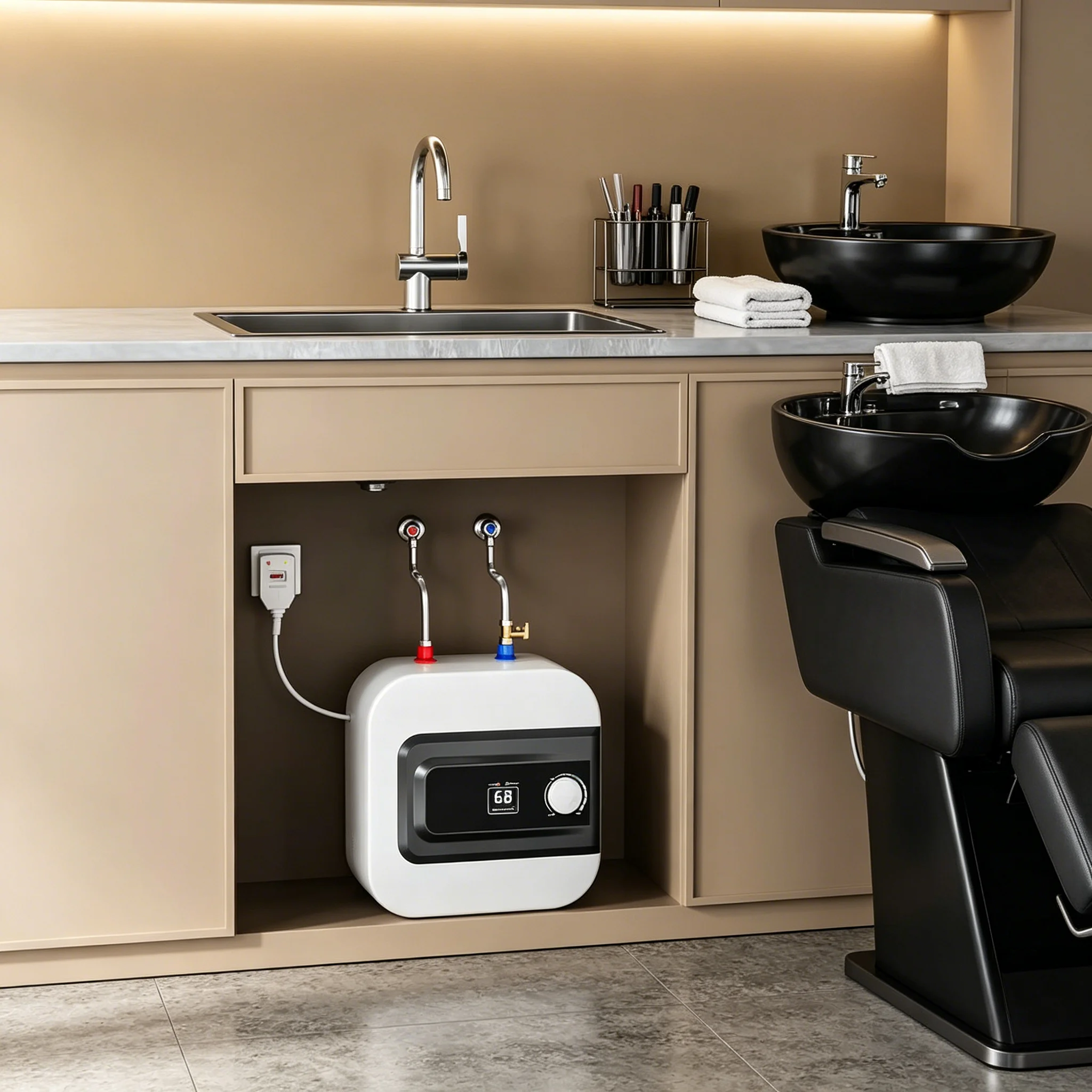 1.6kW 8L/15L Salon & Small Commercial Electric Storage Water Heater Compact Design for Beauty Shop