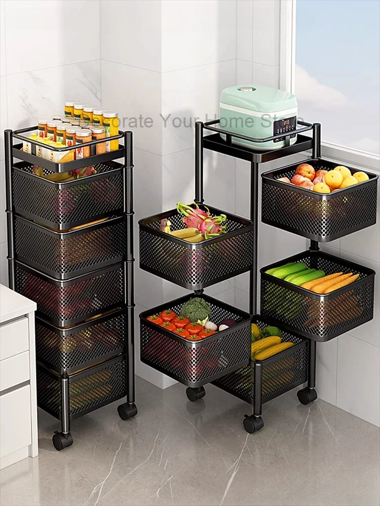 Kitchen Rotating Storage Racksalon Trolley Cosmetic Hotel Salon Trolley Multi-layer Small Chariot Coiffure Beauty Furniture KMST