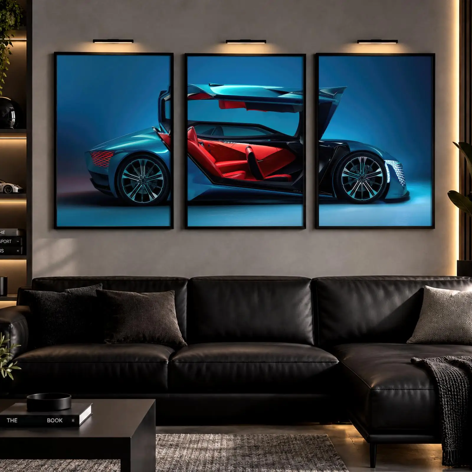 3pc Bold Exotic Machine Painting Calligraphy Canvas Poster Set Wall Art Prints for Bedroom Living Room Home Decor Gift