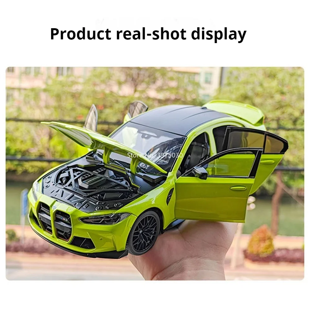 1:18 BMW M3 CS LCI Sportwagen Druckguss-Modell Legierungsspielzeug mit Öffnenden Türen, Lenkbaren Vorderrädern und Stoßdämpfung - Auto-Geschenk für Freunde – Detail 21