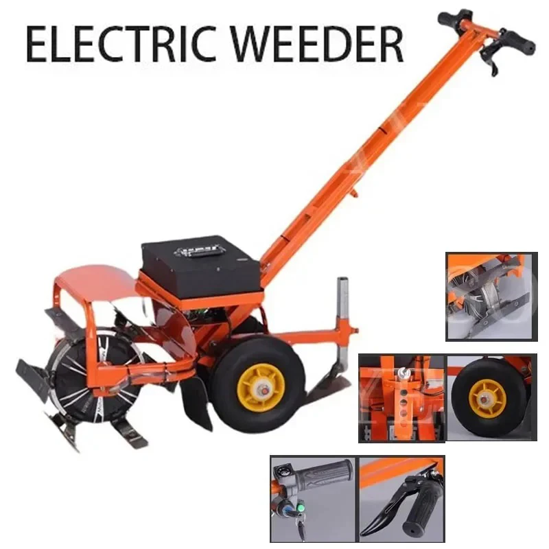 Electric Weeder Rechargeable Agricultural Micro Tillage Machine Farmland Weeding Loose Soil Ditch Tools